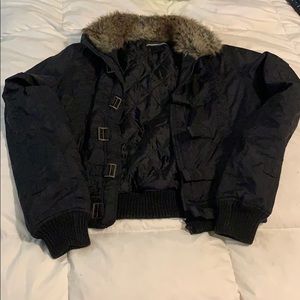Bomber Jacket with faux fur collar